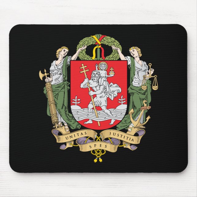 Wappen von Vilnius, Litauen Mauspad (Vorne)