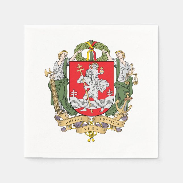 Wappen von Vilnius, Litauen Napkins Serviette (Vorderseite)