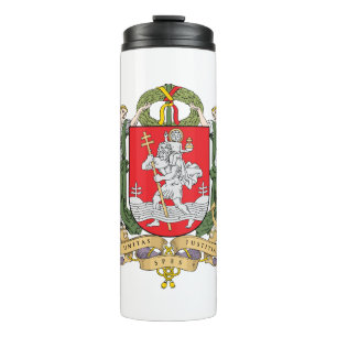 Wappen von Vilnius, Litauen Thermal Tumbler Thermosbecher