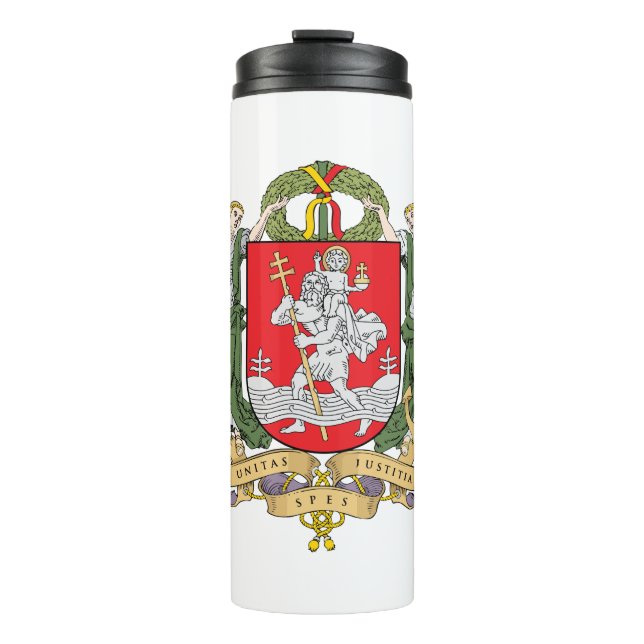 Wappen von Vilnius, Litauen Thermal Tumbler Thermosbecher (Vorderseite)