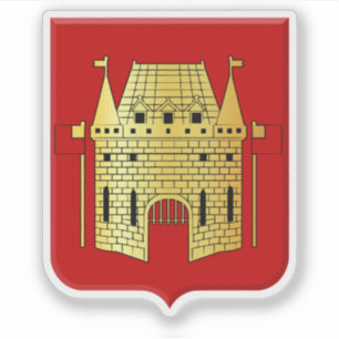 Wappen von Vilvoorde, Belgien Aufkleber