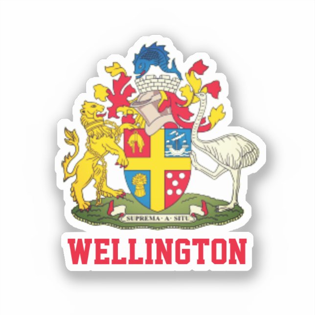 Wappen von Wellington, Neuseeland Aufkleber (Vorderseite)