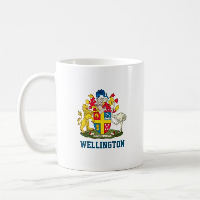 Wappen von Wellington, Neuseeland Kaffeetasse (Links)
