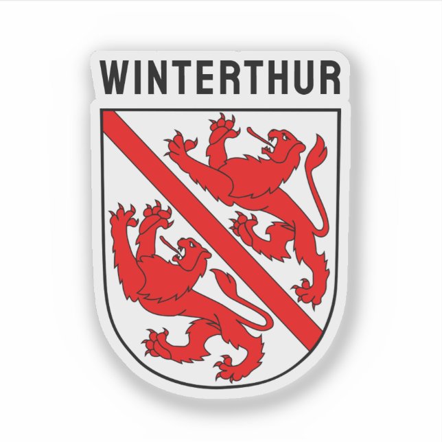 Wappen von Winterthur, Schweiz Aufkleber (Vorderseite)
