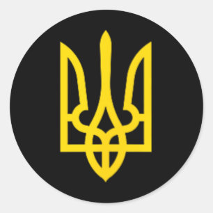 Wappen von Wolodymyr Selenskyj Ukraine Militär Runder Aufkleber