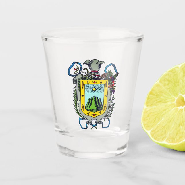 Wappen von Xalapa, Mexiko Schnapsglas (Vorderseite)