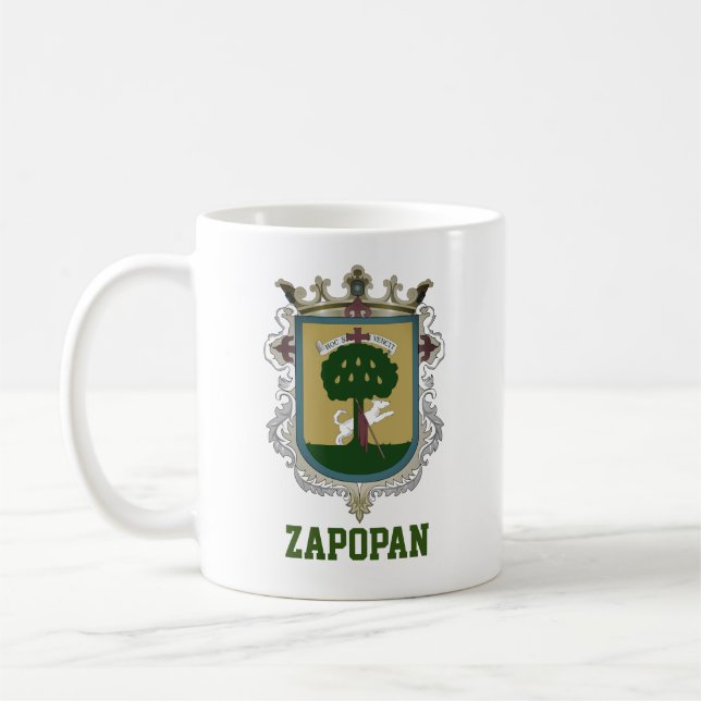 Wappen von Zapopan - Mexiko Tasse Kaffee (Links)