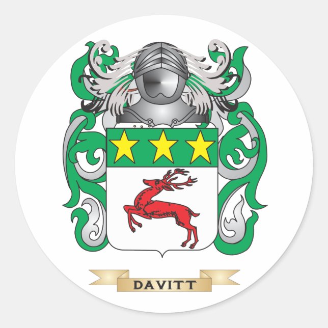 Wappen-Wappen Runder Aufkleber (Vorderseite)