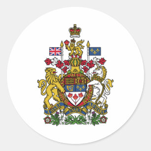 Wappen Wappenkunde-Symbol-Logo Kanadas offizielles Runder Aufkleber