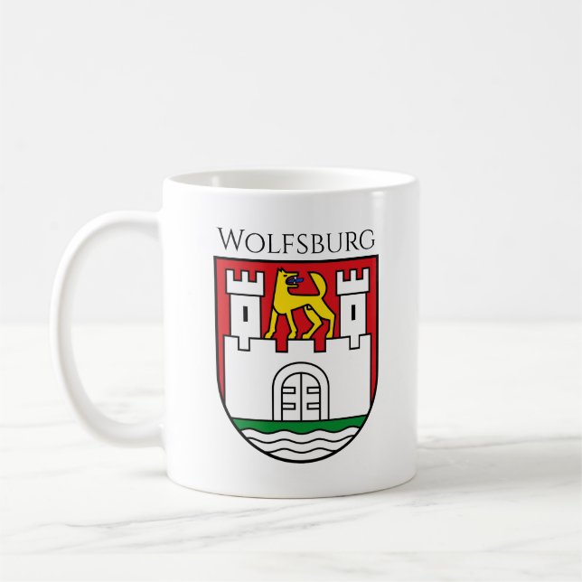 Wappen Wolfsburg, Deutschland Kaffeetasse (Links)