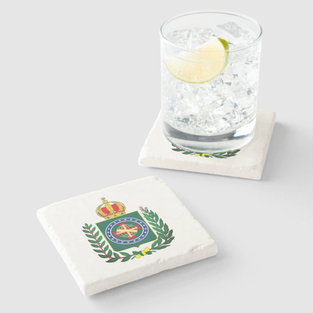 Wappen - Zweites Reich Brasiliens Steinuntersetzer (Seitenansicht)