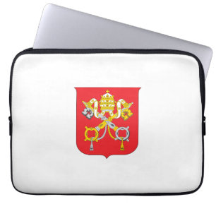 Wappenflagge des Staates Vatikanstadt Laptopschutzhülle