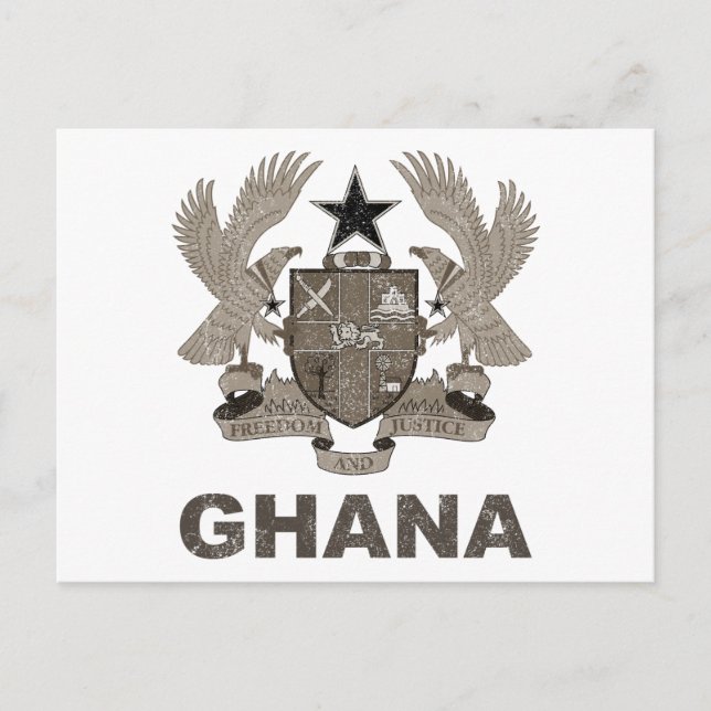 Wappenkleidung aus Vintagem Ghana Postkarte (Vorderseite)