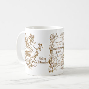 Wappenkunde-Drache-schottischer Kaffeetasse