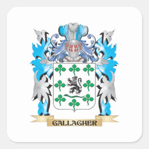 Wappenmantel - Familienwappen Quadratischer Aufkleber