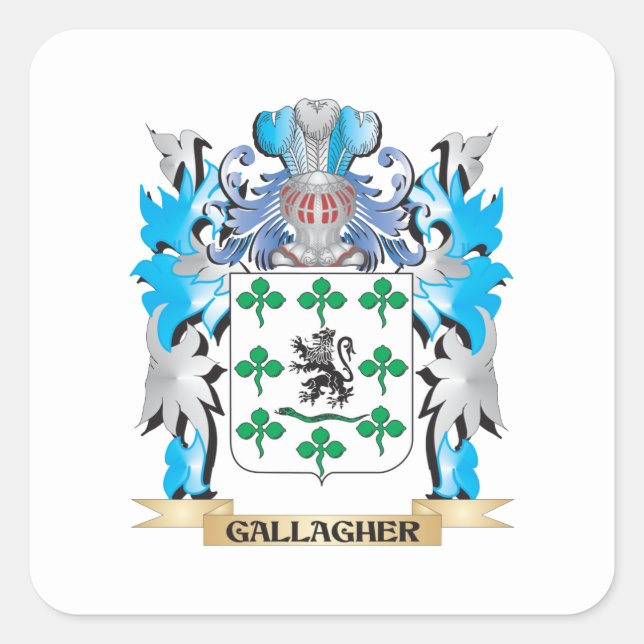 Wappenmantel - Familienwappen Quadratischer Aufkleber (Vorderseite)