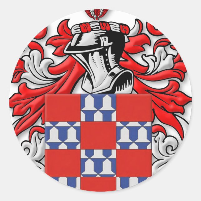 Wappenmantel Runder Aufkleber (Vorderseite)