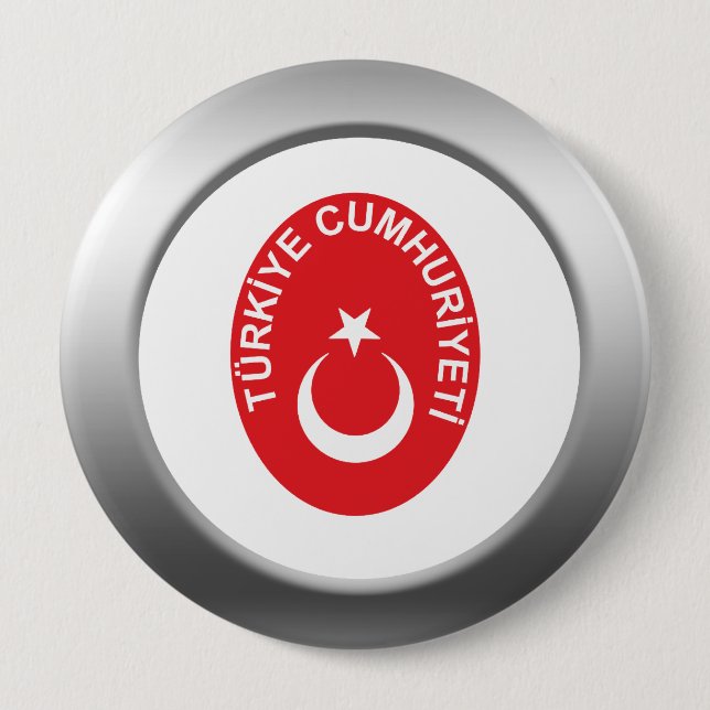 Wappenrüstung der Türkei Button (Vorderseite)