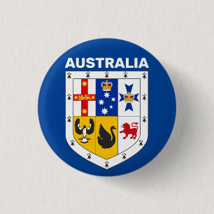 Wappenschild Australiens Button