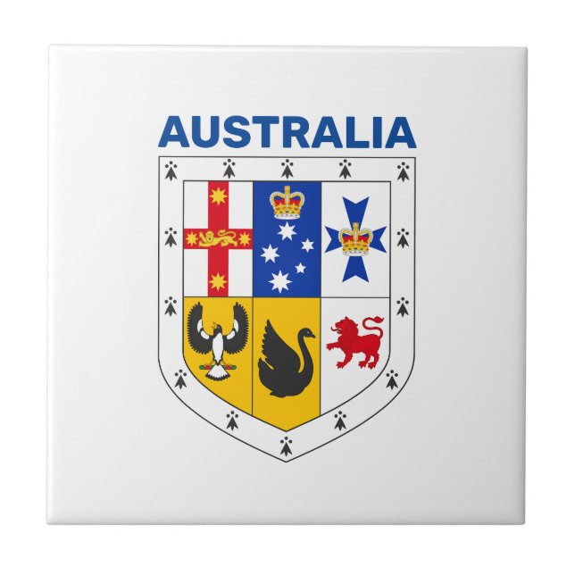Wappenschild Australiens Fliese (Vorderseite)