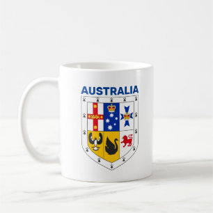Wappenschild Australiens Kaffeetasse