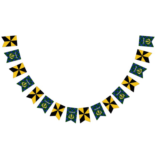 Wappenschild und Tartan Wimpelkette (Alle)