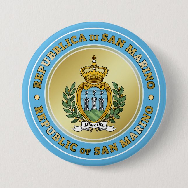 Wappenschild von San Marino Button (Vorderseite)