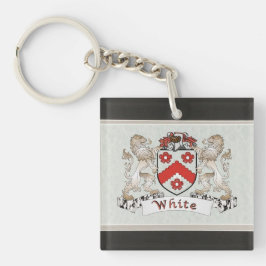 Wappenschild Weißer Nachname Schlüsselanhänger