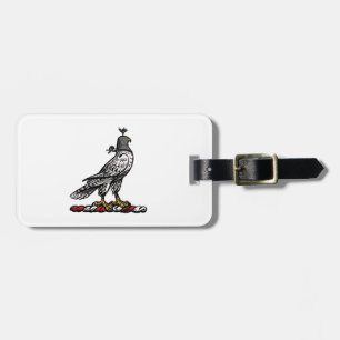 Wappensymbol Jagdfalke mit Helmhaube C Gepäckanhänger