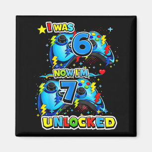 War 6 7 freigeschaltet 7. Geburtstag Videospiel 7 Magnet