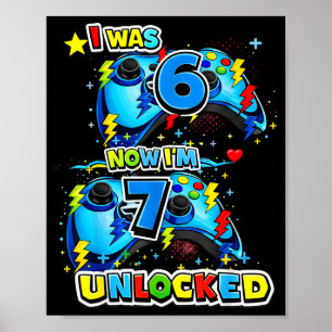 War 6 7 freigeschaltet 7. Geburtstag Videospiel 7  Poster