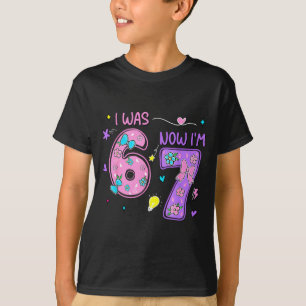War 6 7 frohen 7. Geburtstag Junge Mädchen lustig T-Shirt