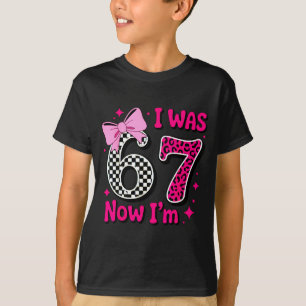 War 6 7 Geburtstag 7 Jahre alt Leopard Kokette Sch T-Shirt