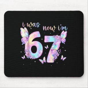 War 6 7 Geburtstagsmädchen Kinder Schmetterling 7. Mousepad