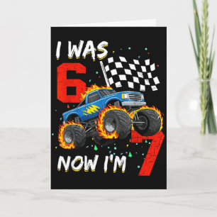 War 6 7 jähriger Junge Monstertruck 67 7. Geburtst Karte