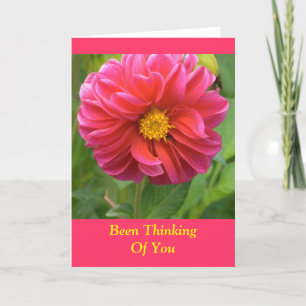 "WAR DENKEN VON EUCH" ROSE FARBIERT DAHLIA (FOTOG KARTE