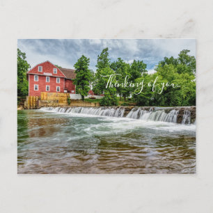 War Eagle Mill und Wasserfall denken Sie Postkarte