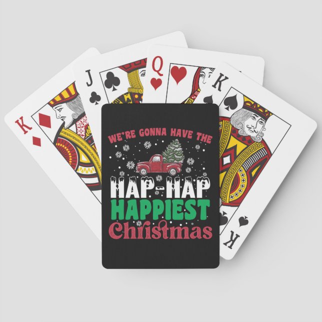 War Gonna haben die Hap Hap glücklichsten Weihnach Spielkarten (Rückseite)