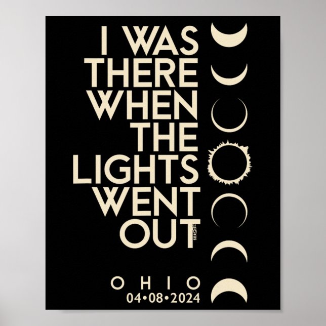 War in Ohio Total Solar Eclipse 2024 Poster (Vorne)