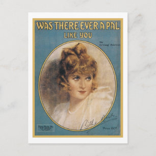 War jemals ein Freund wie du da Vintage Songbook C Postkarte