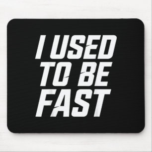 War mal schnell Lustige alternden Läufer Marathon  Mousepad