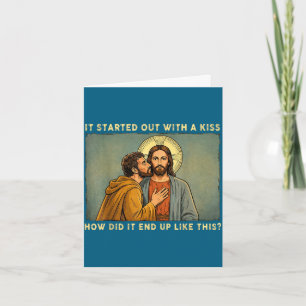 War nur ein Kuss Jesus & Judas Meme lustig Karte