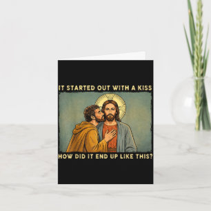 War nur ein Kuss Jesus & Judas Meme lustig Karte
