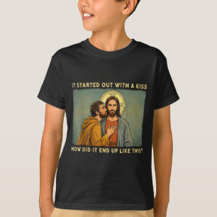 War nur ein Kuss Jesus & Judas Meme lustig T-Shirt