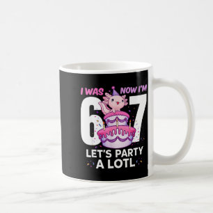 War sechs sieben süßer Axolotl 7. Geburtstag 6 7 K Kaffeetasse