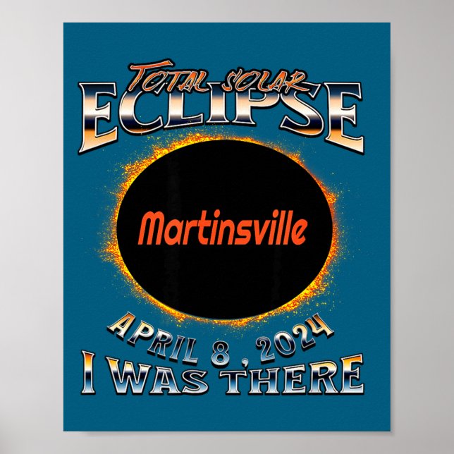 War Solarfinsternis Martinsville Indiana Da Poster (Vorne)