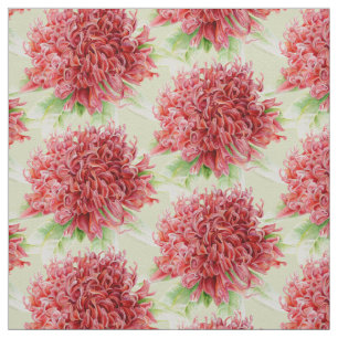 Waratah Aquarell-Kunstgewebe Stoff
