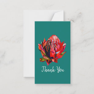 Waratah Australian native flower watercolor Mitteilungskarte