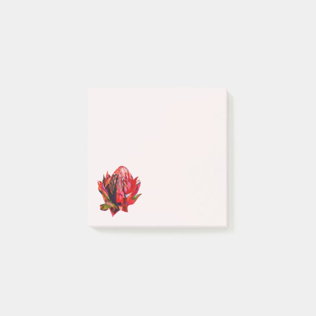 Waratah Australian native flower watercolor Post-it Klebezettel (Vorderseite)