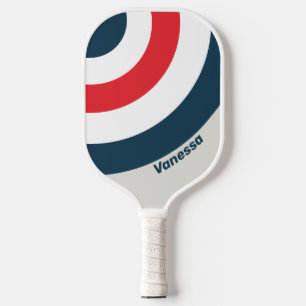 Warbird Kreisstreifen mit Namen Pickleball Schläger